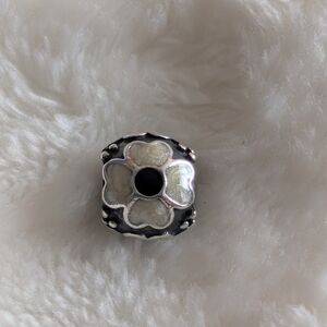 Elegant Silver and White Floral Charm